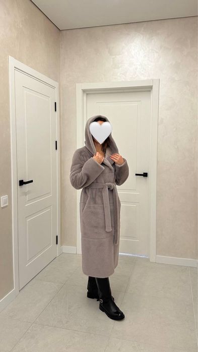 сіра шуба SAMANGE