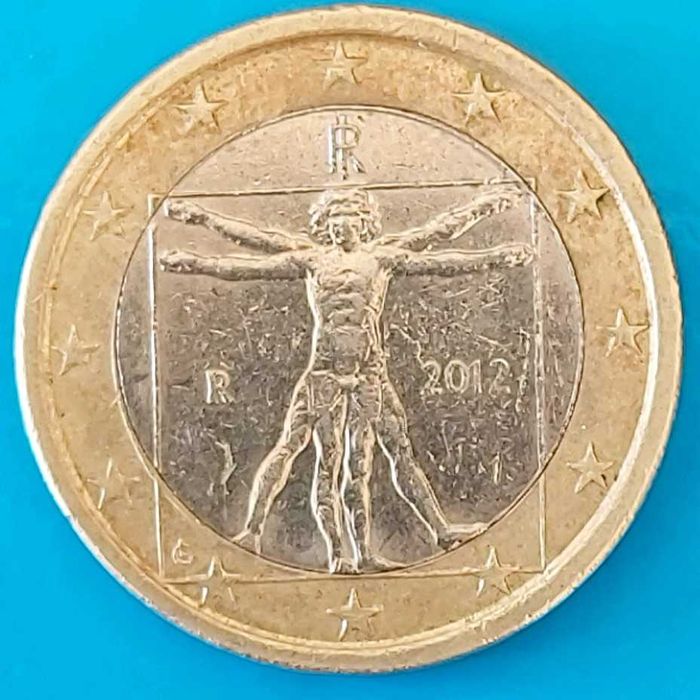 1 Euro de 2012 de Itália, Homem Vítruviano