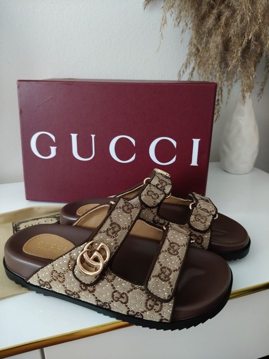 Gucci sandały beż 39