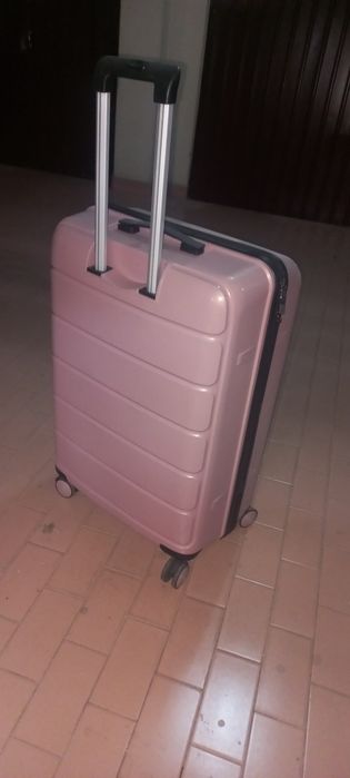 Mala de viagem/trolley rosa 76 cm – 4 rodas