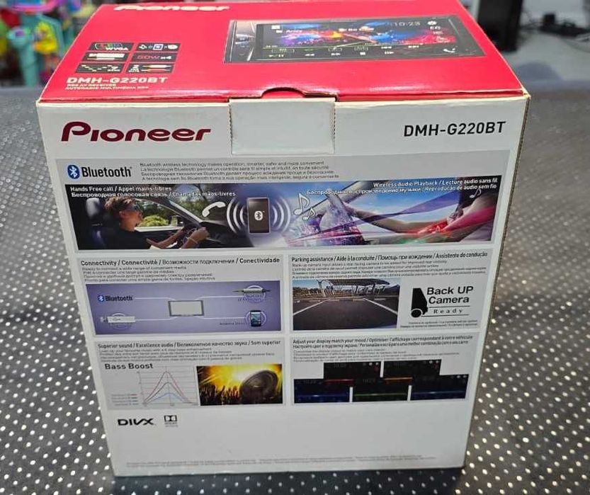 Auto-Rádio Pioneer DMH-G220BT (Ecrã Tátil / Bluetooth) – Na Caixa Original