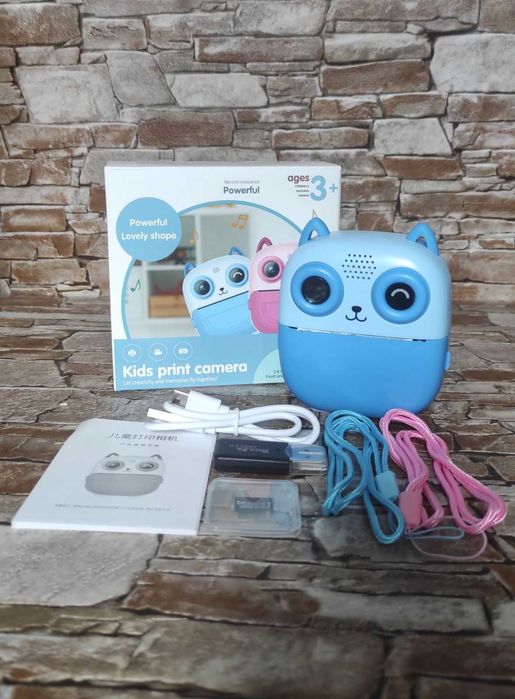 Дитячий фотоапарат S5 / Миттєвий друк / Карта пам'яті 32 Гб