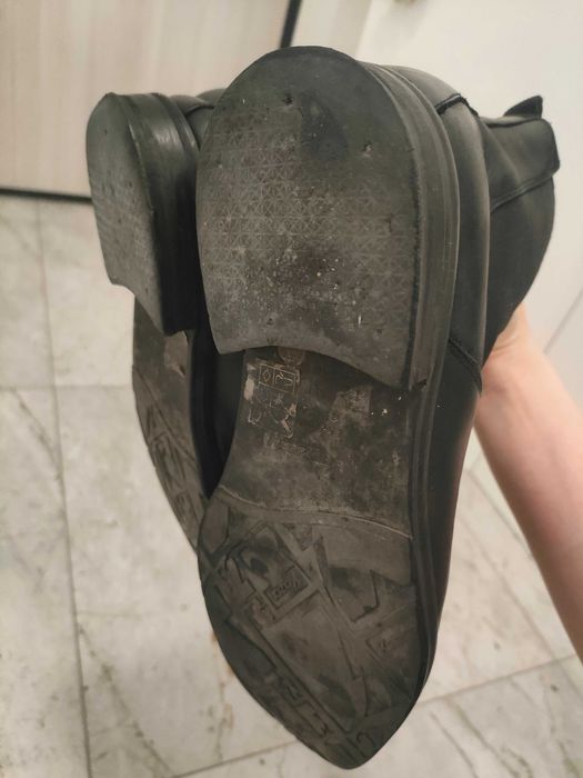 Buty męskie Kazar sztyblety czarne 41 nubuk