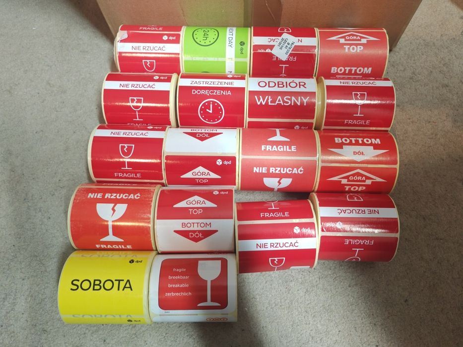 Naklejki nie rzycać, góra dół, sobota, next day