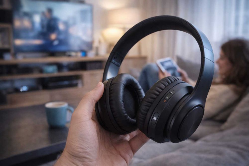 Słuchawki bezprzewodowe nauszne z ANC | Bluetooth 5.3