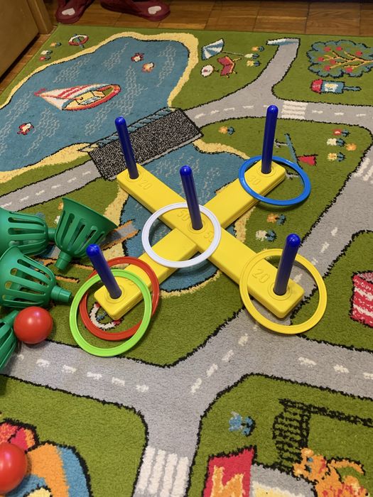 Дитячий іграшковий набір 2в1 кільцекид кільцеброс баскетбол