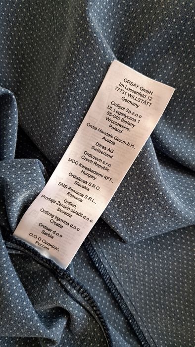 Biznesowa granatowa sukienka Orsay XS