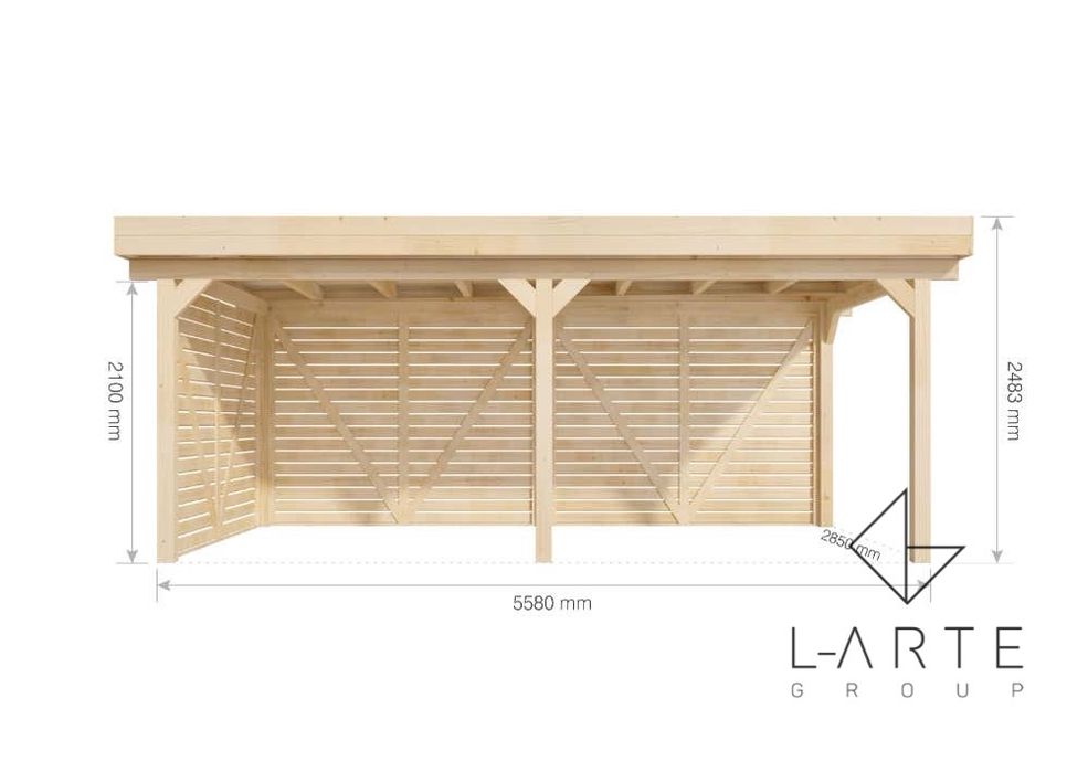 SOBO III Carport Wiata altana garaż jednostanowiskowy