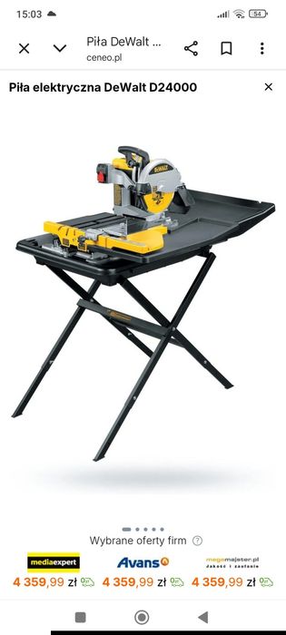 Piła stołowa DeWalt D 24000 zamiana