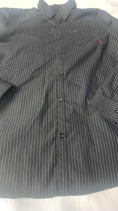 Koszula czarna w paski, River Island, rozmiar XL