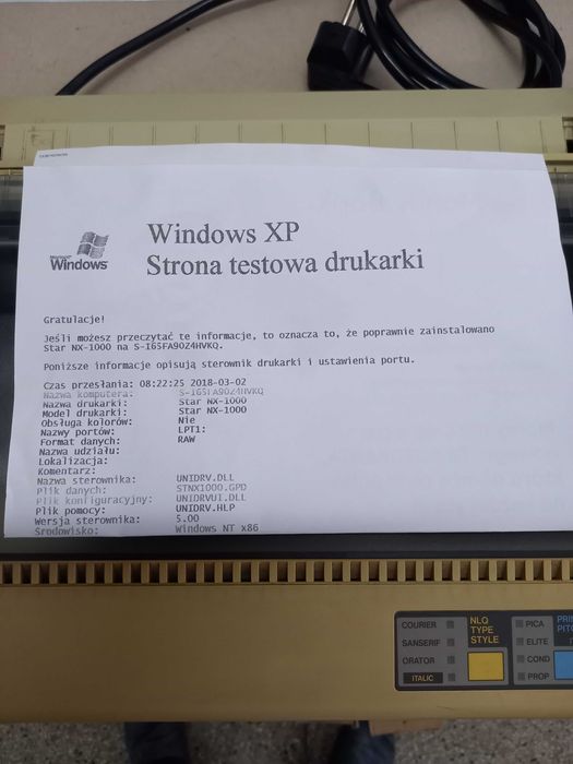 Tania sprawna drukarka igłowa do wydruków faktur tekstów