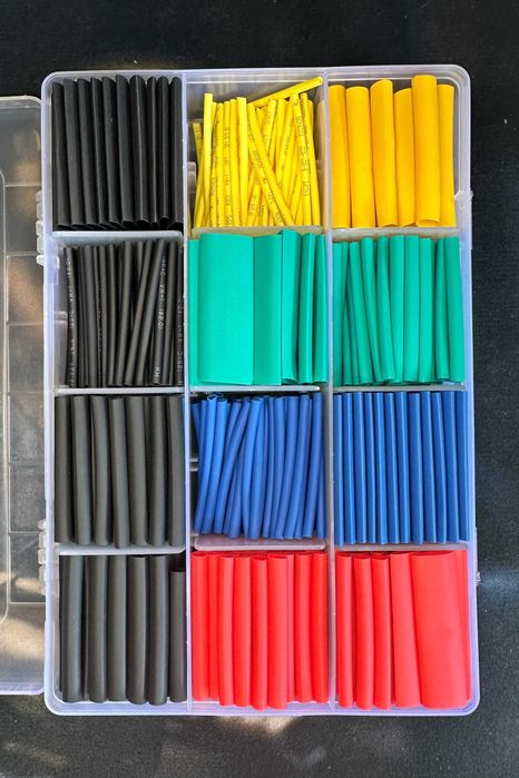 530 pcs manga tubo Termo retráctil impermeável tamanhos variados