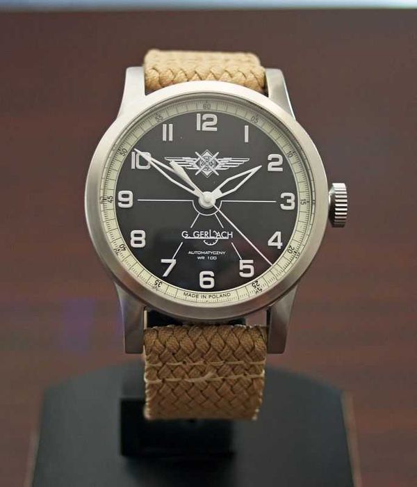 Zegarek męski Pilot automatyczny czarny sami-luma Gerlach GWARANCJA