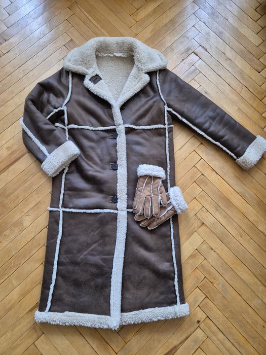 Дублянка жіноча коричнева довга