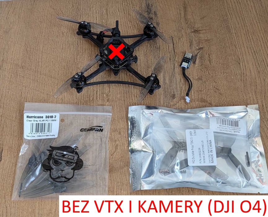 Dron fpv hglrc petrel 120x crux3 (bez vtx DJI O4), elrs 3S 3", sub250g