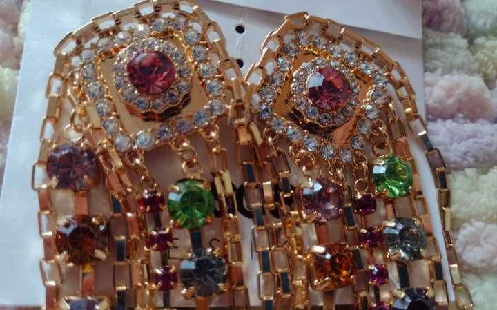 ASOS/ Wytworne, duże, Bogato zdobione kolczyki z Londynu, NOWE