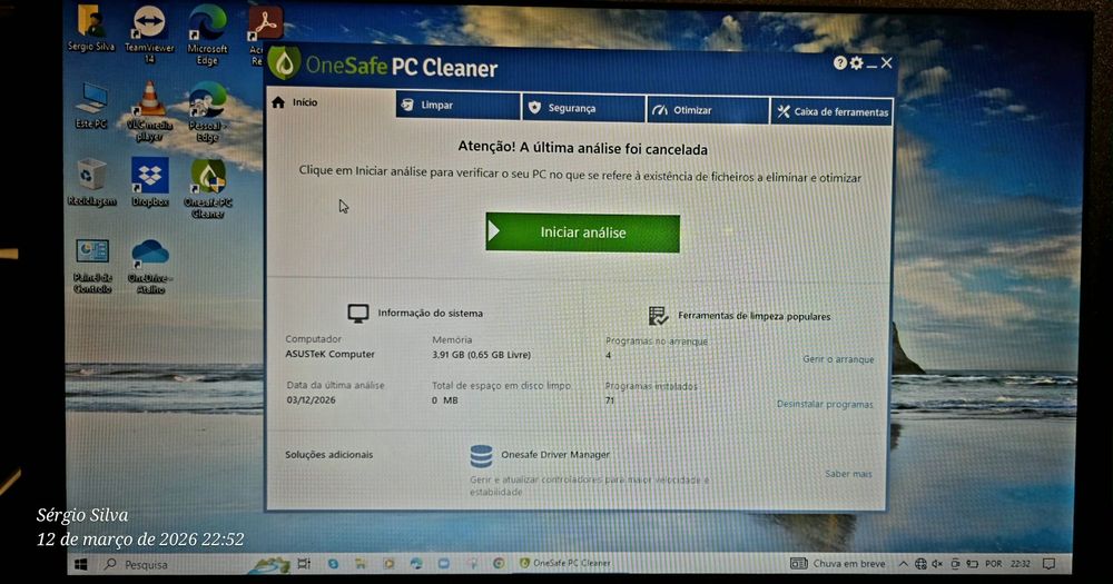 PC portáteis Asus Acer