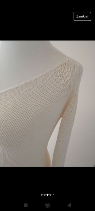Sweterek śmietankowy damski