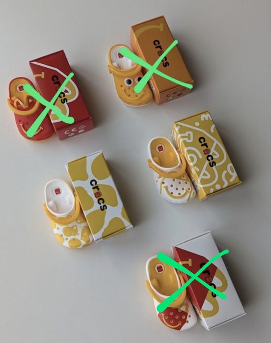 Іграшки Брелоки Крокс Макдональдс Тапочки Crocs McDonald's Happy Meal