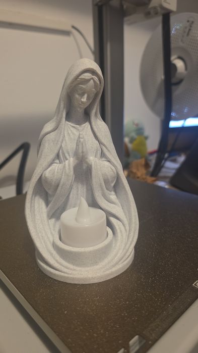 Nossa Senhora com Vela LED – Decoração Religiosa