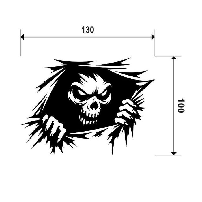 Naklejka ZOMBIE - na laptopa, zderzak, lusterko, kask, szybę