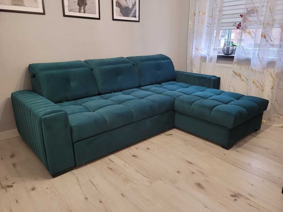 Narożnik ROYAL regulowane oparcia duże spanie