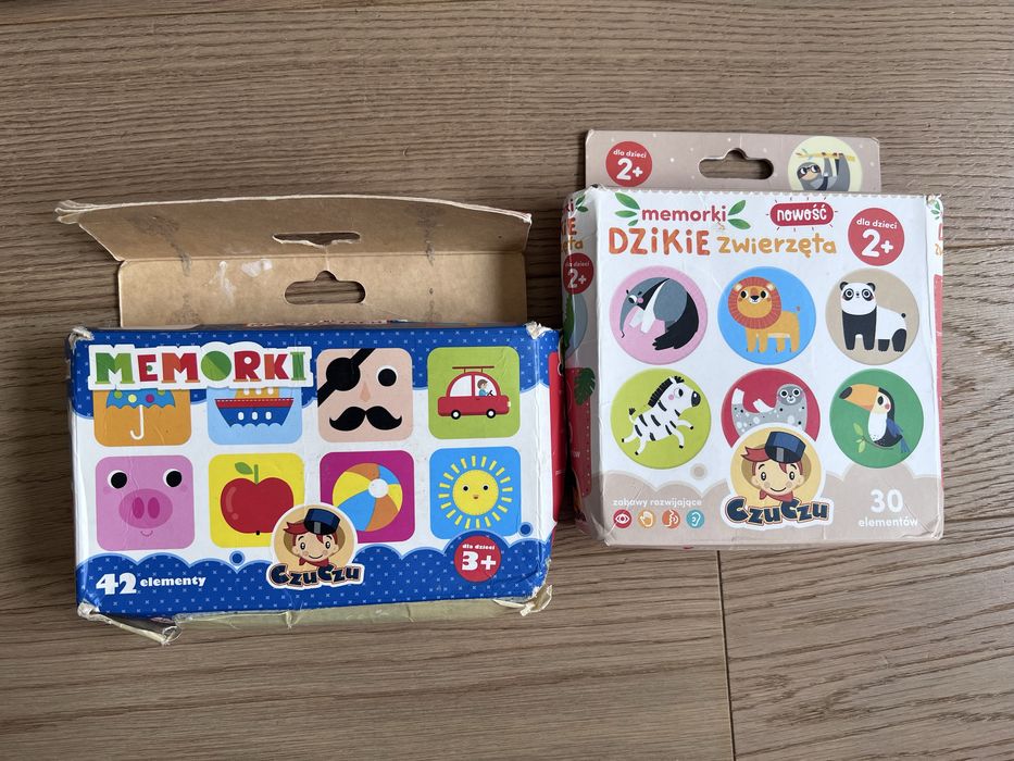 Komplet dwóch zestwów memory Czu Czu dla 2-3 latka