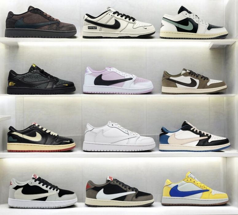 р36-45 Кросівки Nike Air Jordan 1 Retro Low Travis Scott