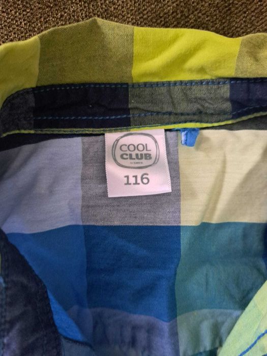 koszula chłopięca w kratkę 116 COOLCLUB