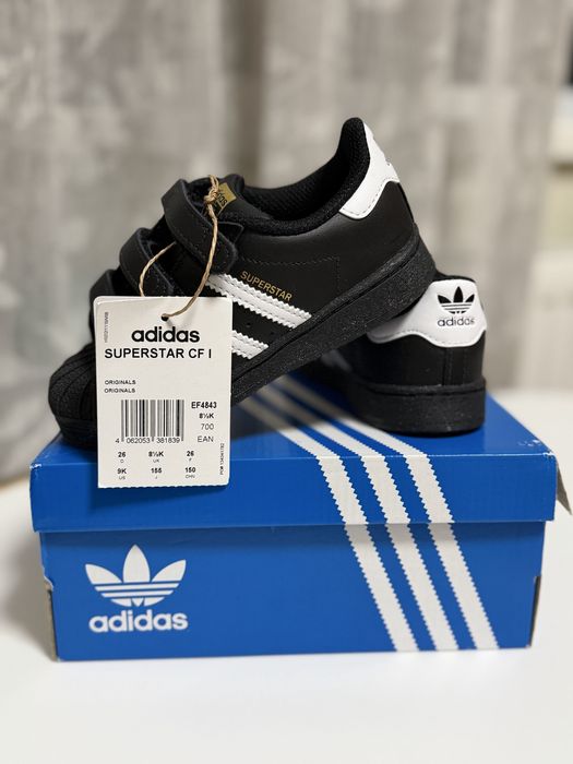 Нові дитячі кросівки Adidas Superstar 15см 15,5см 25/26 розмір