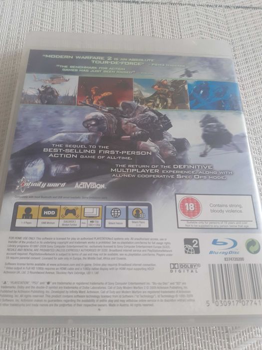 Gra komputerowa call -duty modern Warfare 2 na PS3