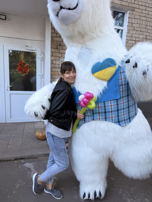 Белый Мишка Николаев поздравления , шарики,  1400 грн, аниматоры