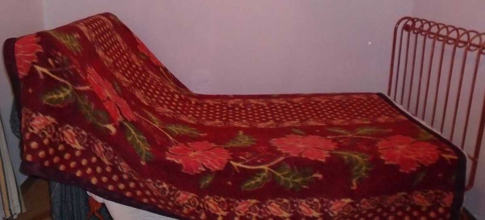 Cobertor -padrão vermelho com flores !