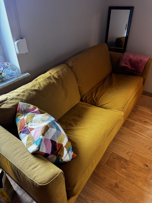 Ikea Parup 3-osobowa sofa / kanapa musztardowa