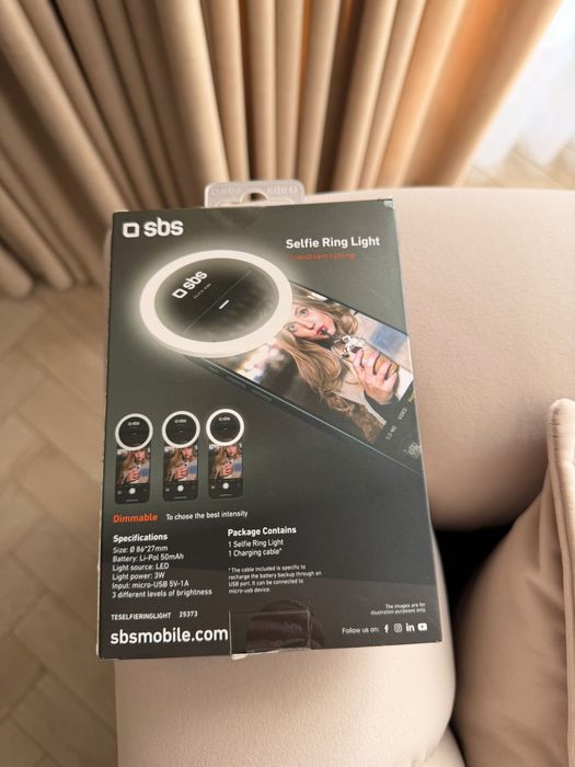 Nowa Selfie Ring Light lampa na przednią kamerę SBS.