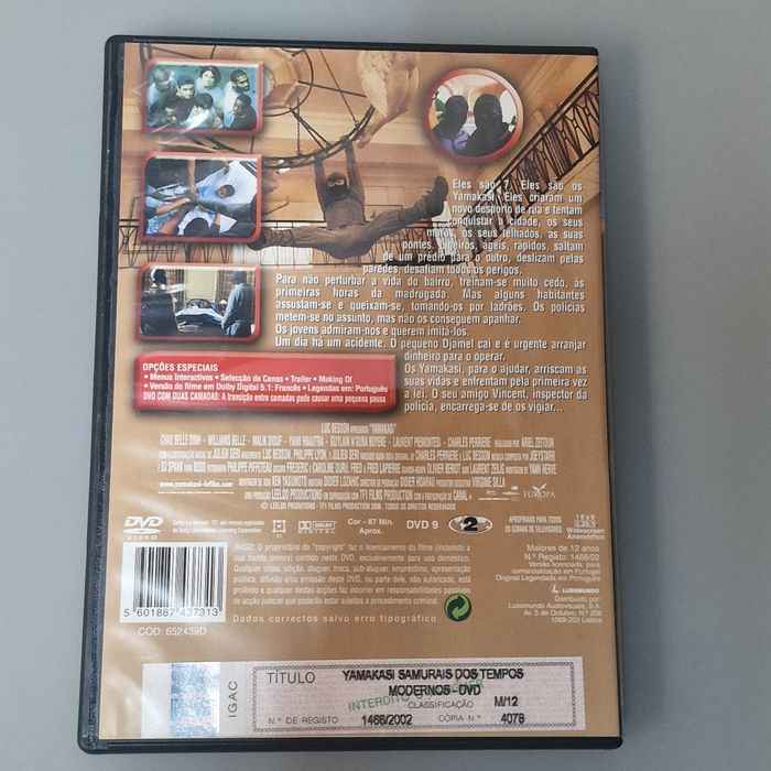 DVD Yamakasi Samurais dos tempos modernos