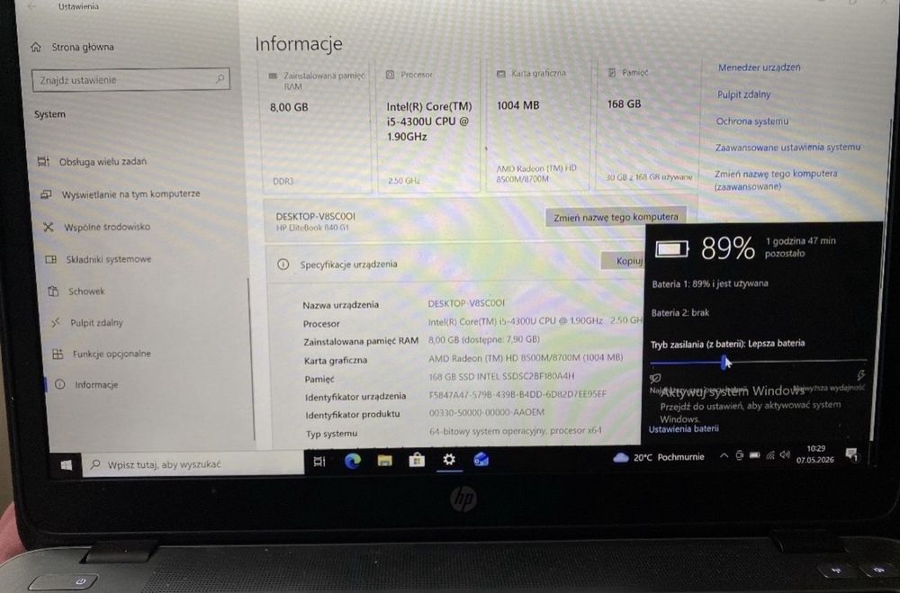 Laptop HP EliteBook 840 G1 i5 8 Ram
