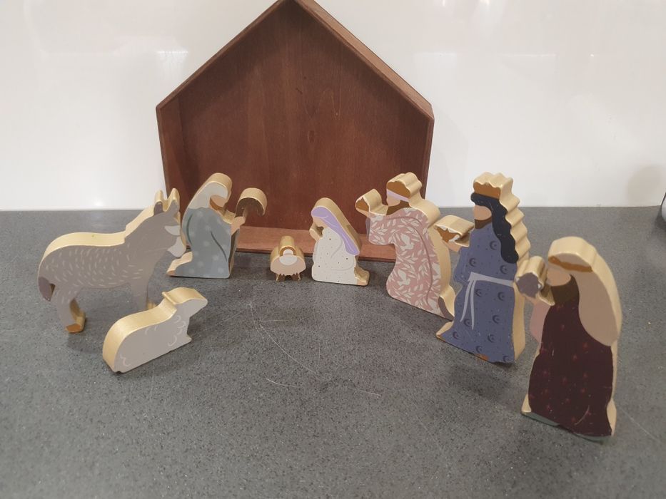 Drewniana stajenka, klocki drewniane dla dzieci