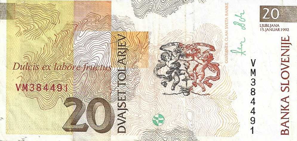 Notas antigas - Eslovénia