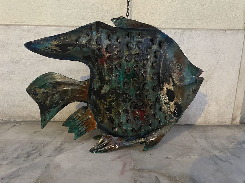 Peixe Metálico Original da Olaria de S. Pedro