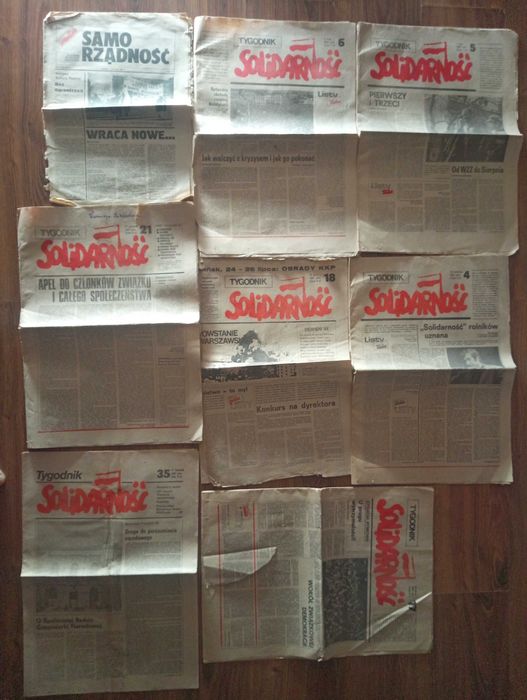 SOLIDARNOŚĆ 1981 8 numerów tygodnik pismo gazeta