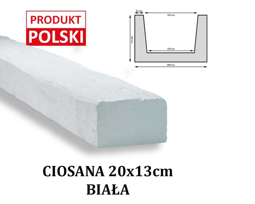 BELKI RUSTYKALNE Dekoracyjne Belka Rustykalna Imitacja 2 m , 3 m , 4 m