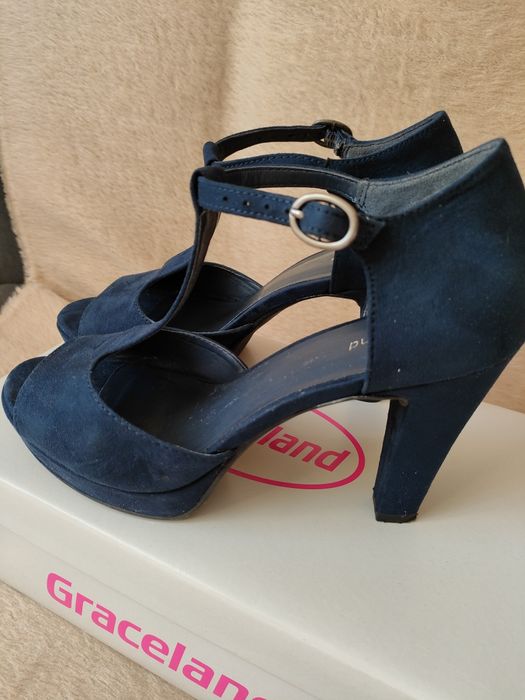 Buty damskie granatowe
