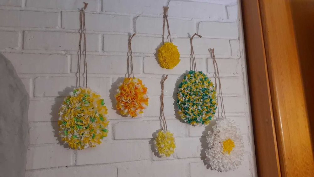 Jajka – zawieszki, naklejki 6szt.