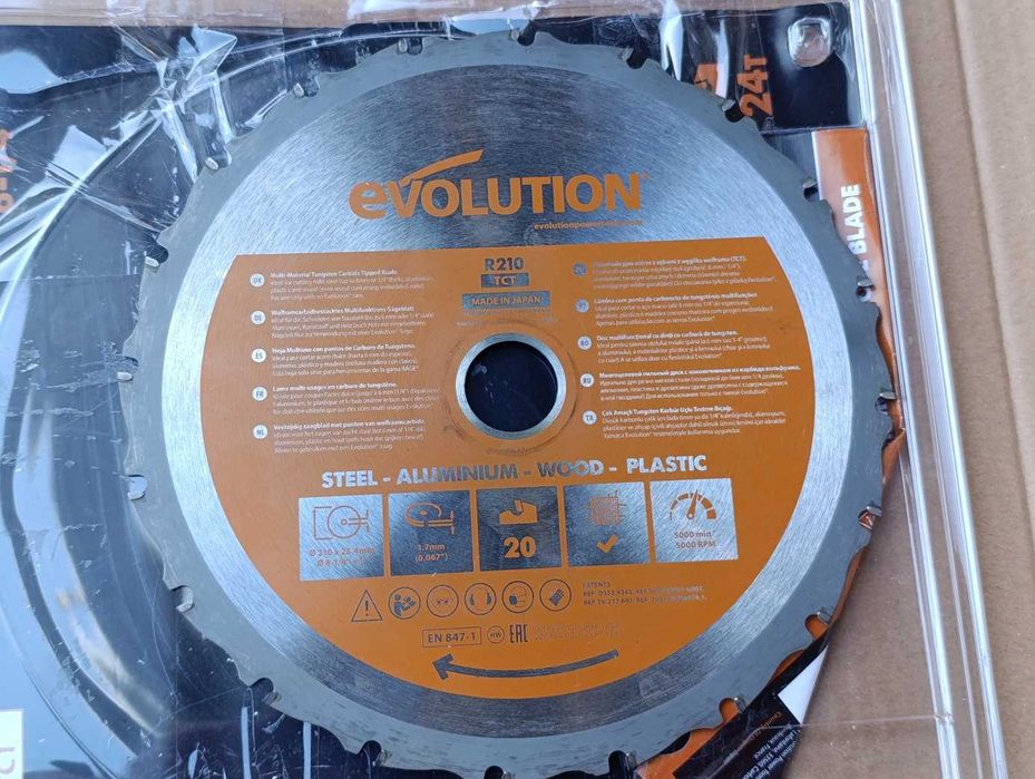 Tarcza piła TCT wielozadaniowa Evolution RAGE 210 RAGEBLADE210MULTI