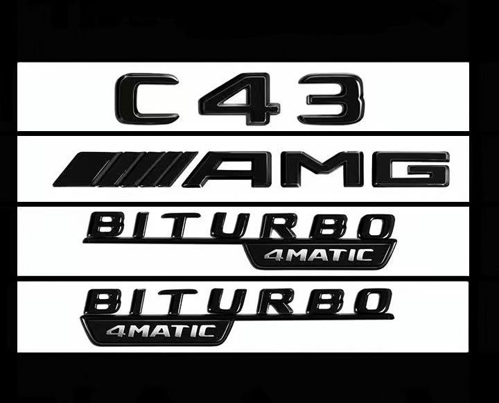 Комплект шильдиков E63 AMG V8 biturbo 4matic+ для Mercedes-Benz