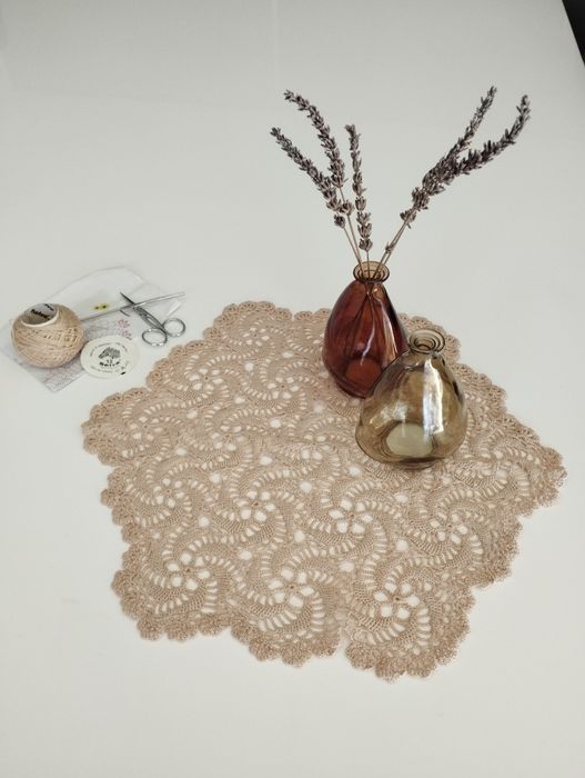 Napron novo, design atual, cor bege, handmade, 100% algodão