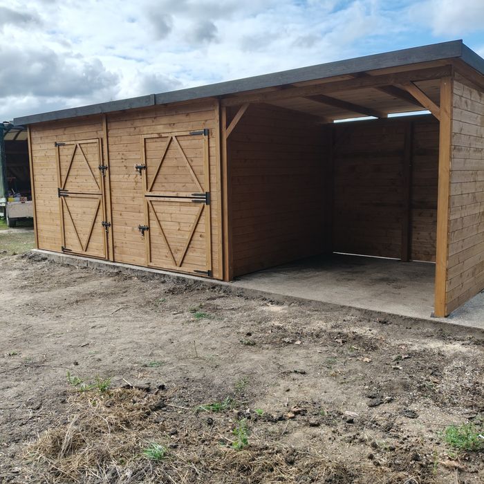 Domek na Alpaki ogrodowy narzędziowy stajnia transport montaż.