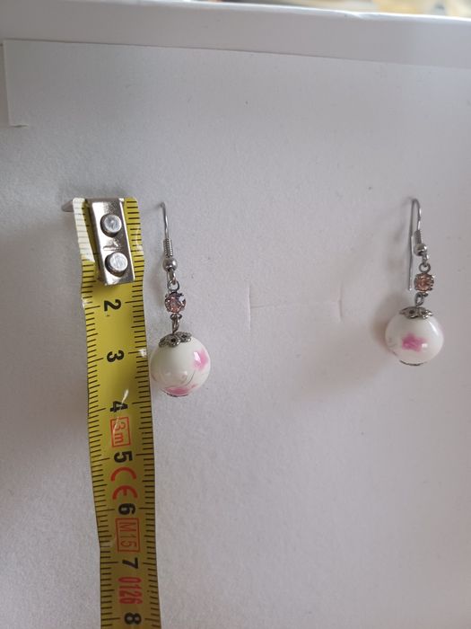 Kolczyki porcelanowe stylowe romantyczne piękne jak nowr