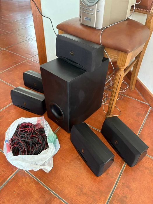 TEAC 5.1 Speaker Set + Subwoofer + Cables – Surround Sound64309659382785121